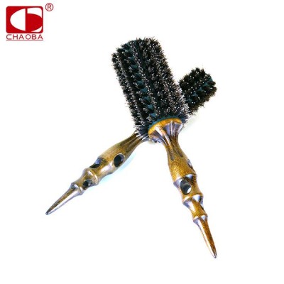 Wholesale customized beech wood hard bristle hair brush and comb