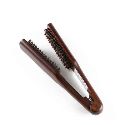 CB-6009 Professional Wooden Double Hair Straightening Brush Hair Comb