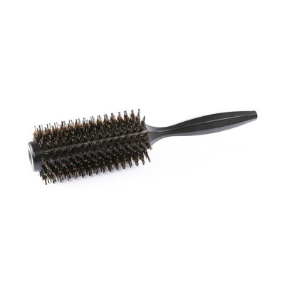 Professional Ceramic Coating Heat Resistant Custom Salon Homeuse Round Hair Brush Nylon Brush With Wood Handle