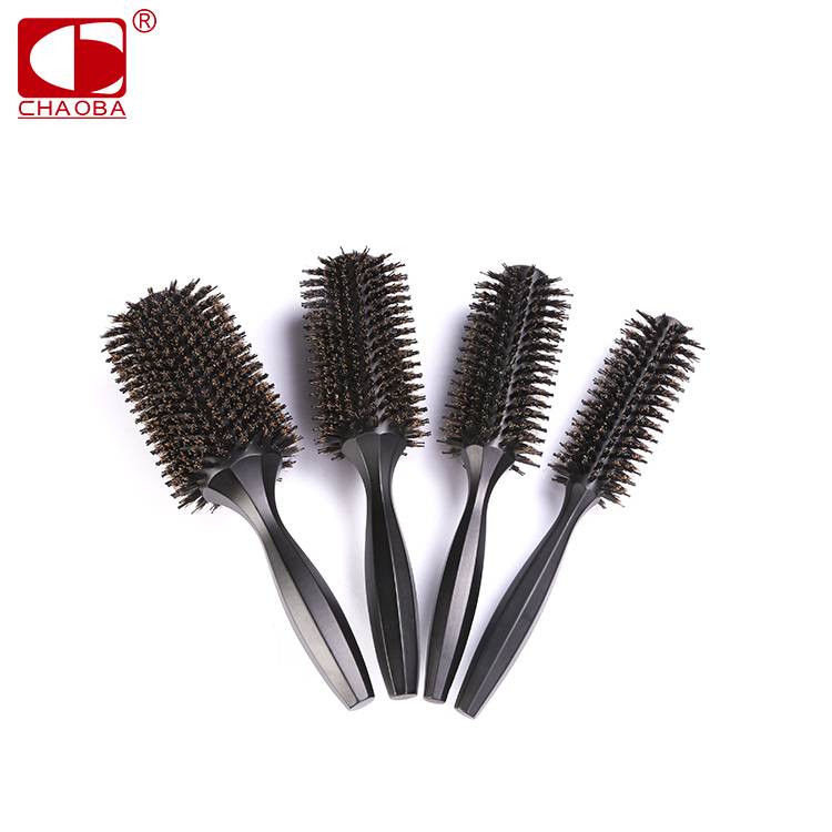 Best Selling Oem Household Salon Baber Natural Boar Bristles Beech Wood Mens Barrel Hair Brush And Comb Sets