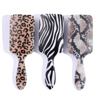 Fashion Trend Animal Print Comb Hair Brush Leopard Print Hair Comb Zebra-stripe Air Cushion Scalp Massage Comb