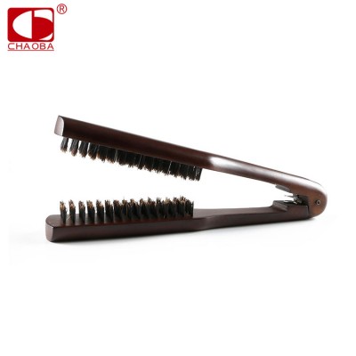 CB-6009 Professional high quality wooden straightening hair brush boar bristle brush